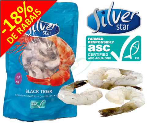Crevettes Black Tiger PDTO 21-25 "SILVER STAR"