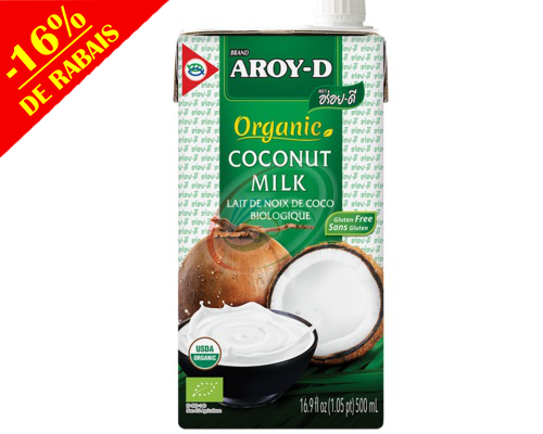 Lait de noix de coco 500ml "AROY-D" ORGANIC