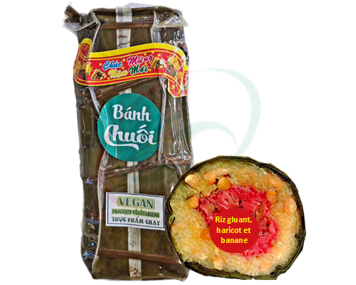 Banh Tet Chuoi vegan 500X400 Gâteau de riz gluant au banane "BÁNH TÉT CHUỐI"