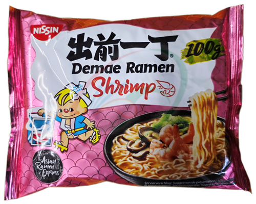 Nouilles instantanées saveur crevettes "NISSIN"