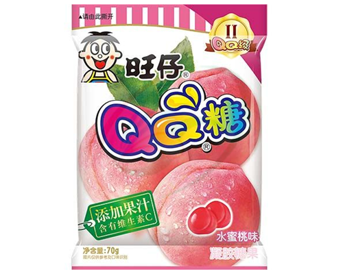 Bonbons gommeux saveur de pêche "QQ"