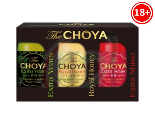 Set Umesho Pio, Extra Years, Royal Honey, Extra Shiso "CHOYA" (Alc. 17% vol)