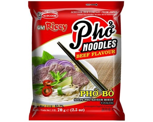 Nouilles de riz instantanées saveur de boeuf "OH! RICEY"