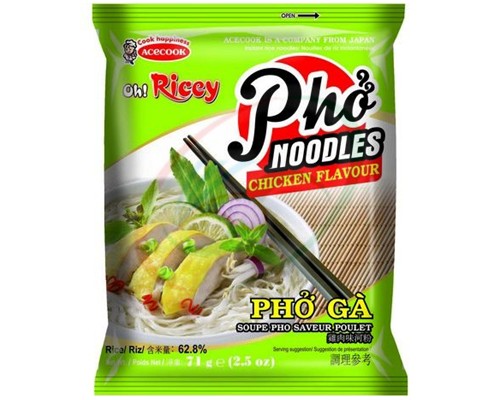Nouilles de riz instantanées goût de poulet "OH! RICEY"