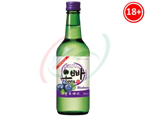 Soju goût Myrtille "OPPA" (Alcool 12% vol.)