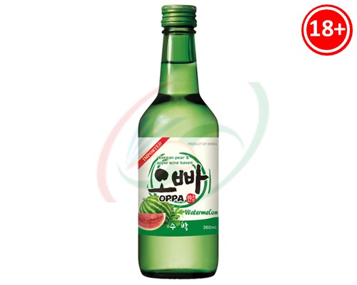 Soju goût Pastèque "OPPA" (Alcool 12% vol.)