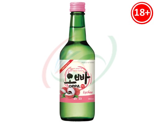 Soju goût Litchi "OPPA" (Alcool 12% vol.)