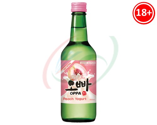 Soju goût Pêche au yogourt "OPPA" (Alcool 12% vol.)