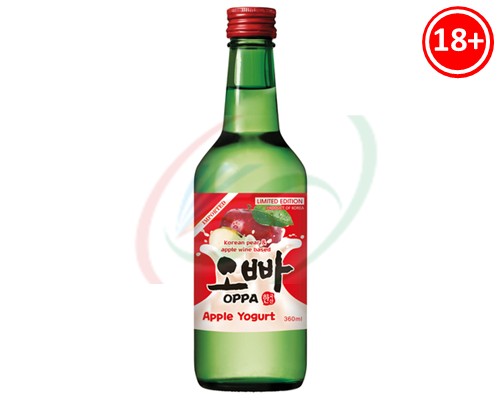 Soju goût Pomme au yogourt "OPPA" (Alcool 12% vol.)