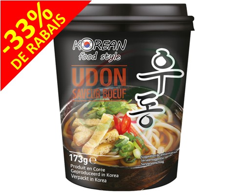 Cup nouilles Udon saveur boeuf "KOREAN FOOD STYLE"