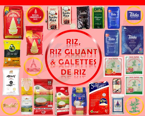 Riz, Riz gluant & Galettes de riz