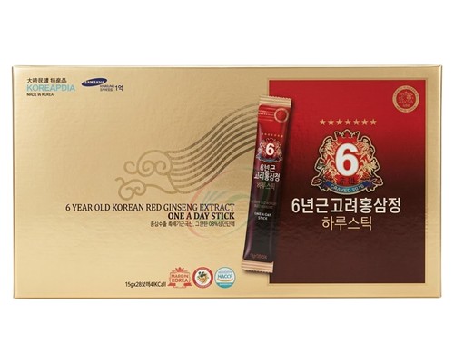 Ginseng rouge 'One A Day Stick' "TAEWOONG FOOD" (ginseng rouge de 6 ans d'âge)