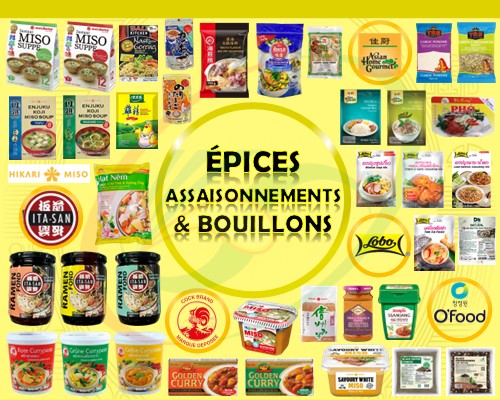 Assaisonnements, Épices & Bouillons