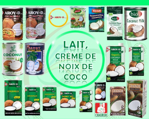 Lait, Crème de noix de coco