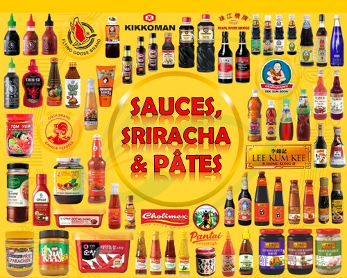 Sauces, Sriracha & Pâtes