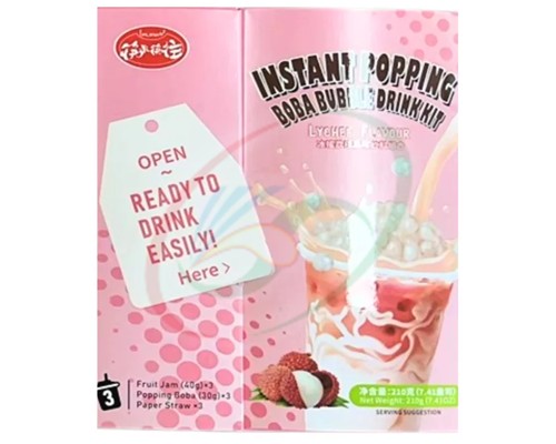 Kit boisson au boba saveur litchi "KLKW"