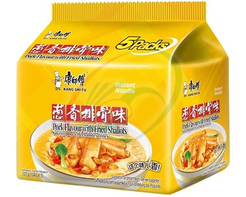 Nouilles instantanées saveur porc & échalotes "KANG SHI FU" 5 PACK