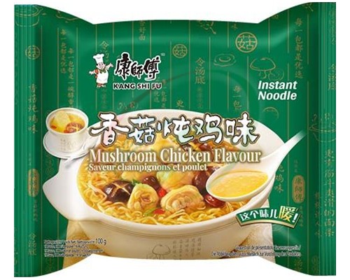 Nouilles instantanées saveur champignons & poulet "KANG SHI FU"