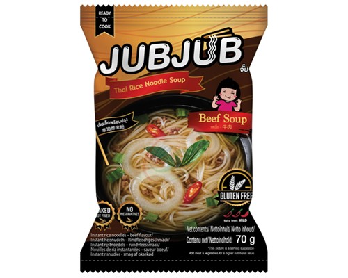 Nouilles de riz instant. saveur boeuf "JUB JUB"